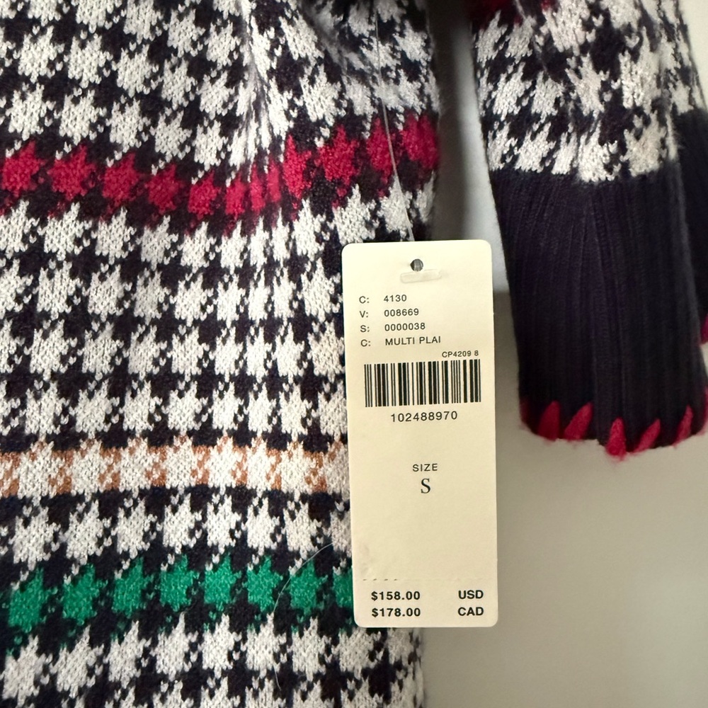 Maeve Multicolor Houndstooth Mini Dress - Picture 2 of 3